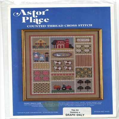 Picket Fence Farm Astor Place Counted Cross Stitch Pattern