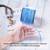 FASHEWELRY 98.43 Yards Faux Suede Leather Cord 0.12 Wide Fiber Flat Leather Lace Beading Thread with Spool for Jewelry Making (Light Sky Blue) view 4
