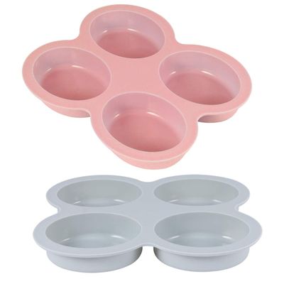 EXCEART 2pcs Oval Soap Mold DIY Baking Tools for Handmade Soap Cake Candles and Desserts Flexible Non-Stick Design Random Color