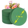 Crafare 7.5 Inch 4pcs Round Floral Foam Blocks Green Foam Bricks Wet for Flower Arrangements Wedding Birthday Party Decorations view 1
