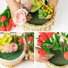 Crafare 7.5 Inch 4pcs Round Floral Foam Blocks Green Foam Bricks Wet for Flower Arrangements Wedding Birthday Party Decorations view 2