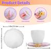 Resin Coaster Molds, 4 Pcs Silicone Agate Coaster Molds for DIY Making Resin Coasters, Cups Mat (Flower) view 3