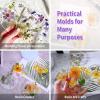 Resin Coaster Molds, 4 Pcs Silicone Agate Coaster Molds for DIY Making Resin Coasters, Cups Mat (Flower) view 4