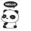 Hello Panda Wooden Rubber Stamp Return Address Stamp Rubber Stamps Custom Stamps Rubber DIY Craft Letters Diary and Craft view 1