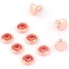 8mm Rose Gold Double Cap Rivets,Metal Button Round Jewelry Rapid Rivet,Rivet Studs for Purse Bag Handbag Shoes Jeans Belts Leather Craft DIY 50PCS view 3