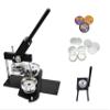ChiButtons Button Maker Kit 75mm (3") Badge Press Machine-B400 + Round Die Moulds + 100 Sets Pin Parts + Stand Cutter (B400 Maker (Black) / Stand Cutter (Black)) view 1