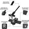 ChiButtons Button Maker Kit 75mm (3") Badge Press Machine-B400 + Round Die Moulds + 100 Sets Pin Parts + Stand Cutter (B400 Maker (Black) / Stand Cutter (Black)) view 2