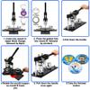 ChiButtons Button Maker Kit 75mm (3") Badge Press Machine-B400 + Round Die Moulds + 100 Sets Pin Parts + Stand Cutter (B400 Maker (Black) / Stand Cutter (Black)) view 4