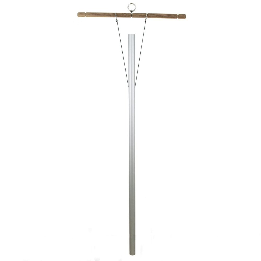 Unlimited 128 Hz Tuned Healing Chime - C3, Deep Tone, Minimalist Silver Aluminum Wind Chime, 43" x 1" Size