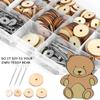 90Sets Wooden Doll Joint Connectors DIY Craft Supplies for Handmade Bear Dolls Lightweight Sturdy Accessories for Parents and Boy Girl view 4