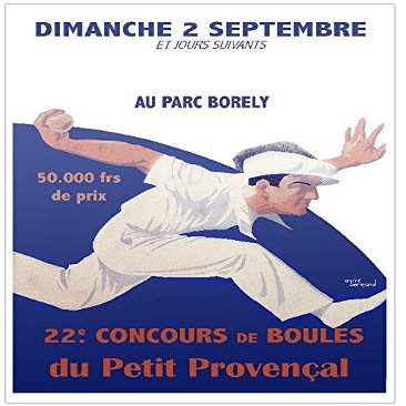 marseille petanque reproduction affiche format 50x70 cm sur papier luxe mat 300 grammes