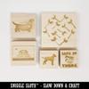 Rose Typewriter Font Letter Number Square Rubber Stamp for Stamping Crafting - Letter C - 1.75in Medium view 3
