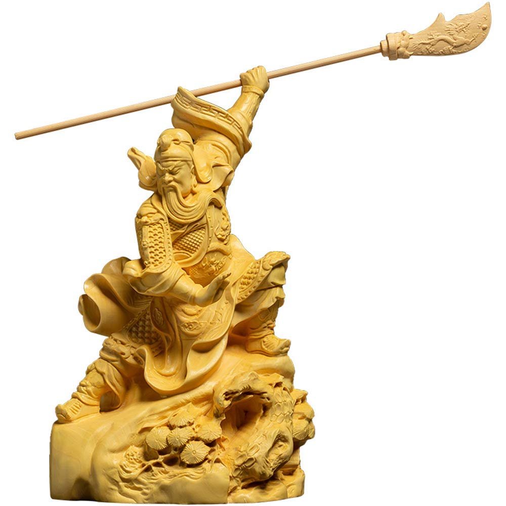 Guan Yu, Guan Gong, Kwan Kuuan Yu, Guan Gong, Kwan Kung, Warlord Hero Warrior Guan Gong Statue - God of Fortune - God of Wealth - Best Chinese Feng Shui Gifts ?H12.5cmL8cmW5cm?