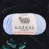4 Ball (Skein) Gazzal Baby Cotton, 60% Cotton Each 1.76 Oz (50g) / 150 Yrds (165m) Soft, 2 - Fine Baby Yarn, Soft and Popular (3429 - Baby Blue) view 1