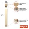 ONGROK Premium Storage Tube | Airtight Aircraft Grade Aluminum Metal, Pocket-Sized Opaque Holder (Gold) view 2