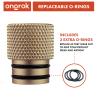 ONGROK Premium Storage Tube | Airtight Aircraft Grade Aluminum Metal, Pocket-Sized Opaque Holder (Gold) view 3