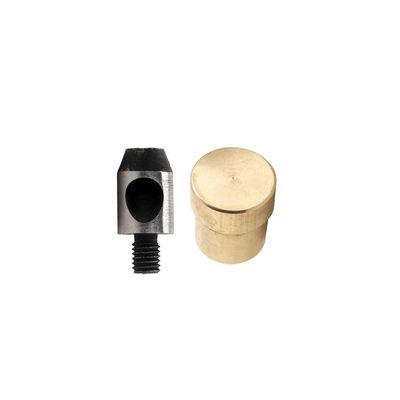 Trimming Shop 14mm Gold Base Multi-Layer Hole Cutter Punch Die Set for Universal Hand Press Machine for Fabrics & DIY Leather Craft, Fixing & Fastening Clothes