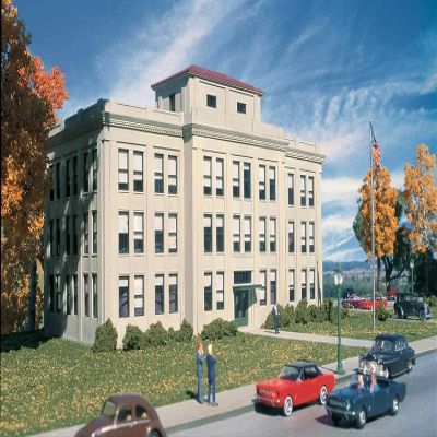 Walthers Cornerstone HO Scale Ford(R) Central Office Building - Kit - 13-1/2 x 6-1/2 x 7-1/4" 34.2 x 16.5 x 18.4cm