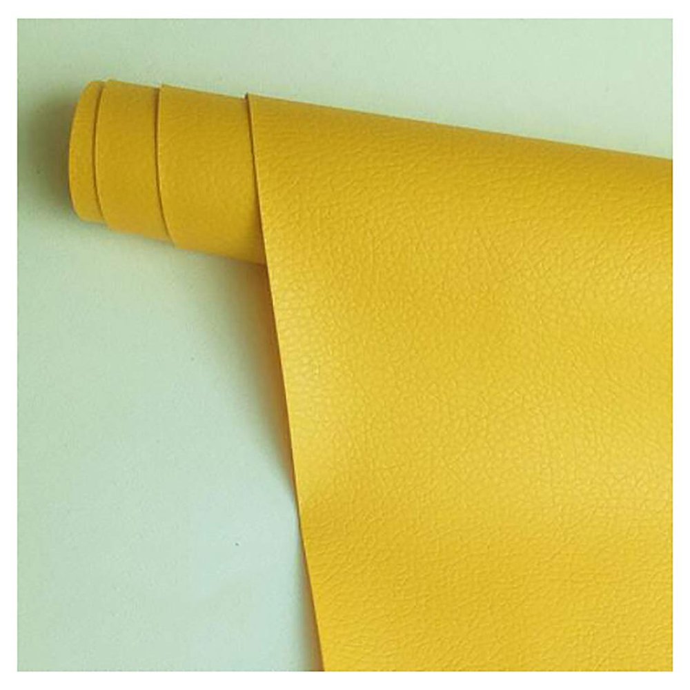 GERYUXA Leather Fabric Vinyl Leatherette Fabric for Hair Bows,Bag,Earrings Making and DIY Craft(Self-Adhesive Leather) Sewing Craft Leather-T4 1.37x8m