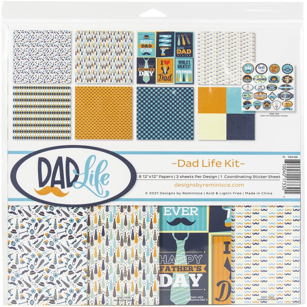 Dad Life 12x12 Cardstock Stickers by Reminisce