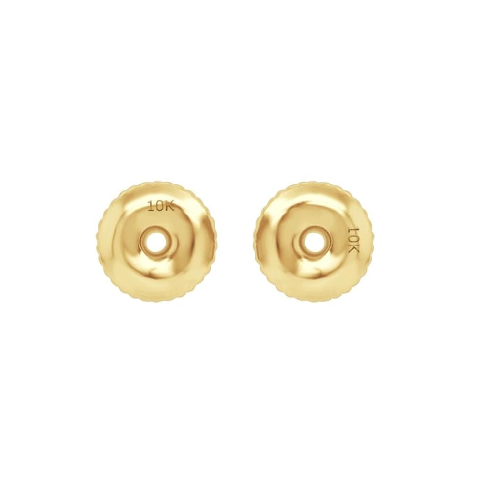 10k Solid Yellow Gold Replacement Pair Earring Screw Back Backings Only Single Pair Set