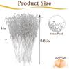 60 Pieces Pearl Stick Stems Bouquets, 4mm Bead String Garland Beaded Spray Filler Floral Arrangements Tree Picks Wedding Party Decoration, Mother's Day Flower Decor, Christmas Tree Picks (Silver) view 2