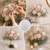 60 Pieces Pearl Stick Stems Bouquets, 4mm Bead String Garland Beaded Spray Filler Floral Arrangements Tree Picks Wedding Party Decoration, Mother's Day Flower Decor, Christmas Tree Picks (Silver) view 3