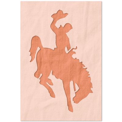 Stencil Stop Cowboy on a Horse Stencil - Reusable for DIY Projects, Painting, Drawing, Crafts - 14 Mil Mylar Plastic (11.25 x 18 inches)