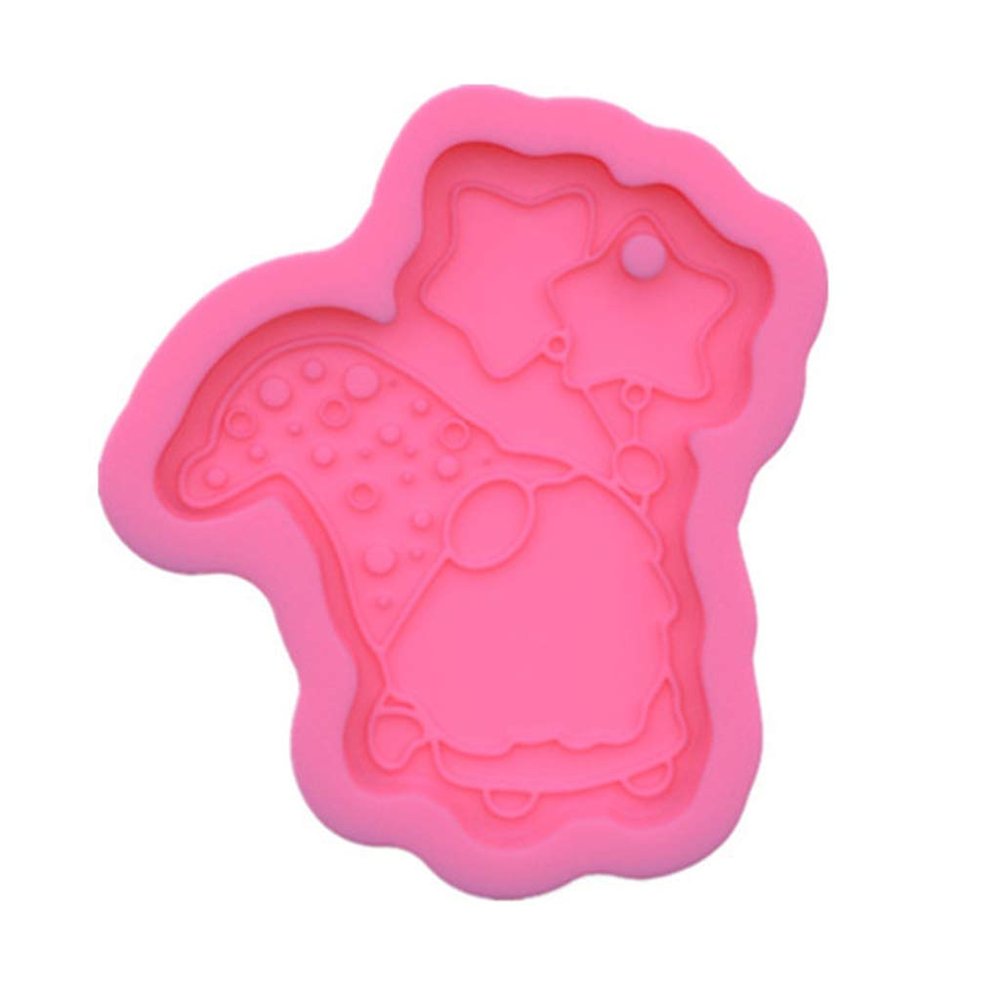 chengzui Gnome Keychain Resin Mold Lucky Gnome Decoration Santa Claus Pendant Silicone Resin Casting Mold Craft Making Tools