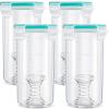 Touch up Paint Container Touch up Cups Paint Storage Cups with Lids Storage Containers Airtight Container with Stainless Steel Mixing Ball for Repainting Leftover, 13 oz(4 Pieces) view 1