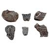 Indian Shelf Vocalforlocal Handmade Brown Set of 6 New Mix Wooden Printing Block view 1