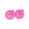 Shiny Glossy Basketball Shape Earrings Mold Ball Style Resin Silicone Keychain Mold for DIY Women Fashion Jewellery Resin Casting Molds Epoxy Resin Handmade Jewellery Making Pendant Craft, Size S view 2