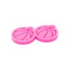 Shiny Glossy Basketball Shape Earrings Mold Ball Style Resin Silicone Keychain Mold for DIY Women Fashion Jewellery Resin Casting Molds Epoxy Resin Handmade Jewellery Making Pendant Craft, Size S view 4