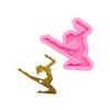Shiny Glossy Beautiful Dancing Shape Keychain Silicone Mold with Hole Necklace Epoxy Jewellery Silicone Mold Resin Crafting Molds for Luggage Tag Pendant view 1