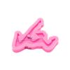 Shiny Glossy Beautiful Dancing Shape Keychain Silicone Mold with Hole Necklace Epoxy Jewellery Silicone Mold Resin Crafting Molds for Luggage Tag Pendant view 2