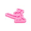 Shiny Glossy Beautiful Dancing Shape Keychain Silicone Mold with Hole Necklace Epoxy Jewellery Silicone Mold Resin Crafting Molds for Luggage Tag Pendant view 3