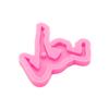 Shiny Glossy Beautiful Dancing Shape Keychain Silicone Mold with Hole Necklace Epoxy Jewellery Silicone Mold Resin Crafting Molds for Luggage Tag Pendant view 4