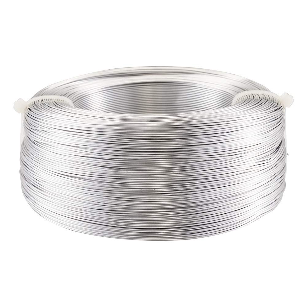 Cheriswelry 650 Feet 18 Gauge Silver Aluminum Wire Bendable Metal Craft Wire 1mm Flexible Soft Jewelry Beading Wire for Sculpting Armature Artistic Floral Garden Wrapping DIY Craft