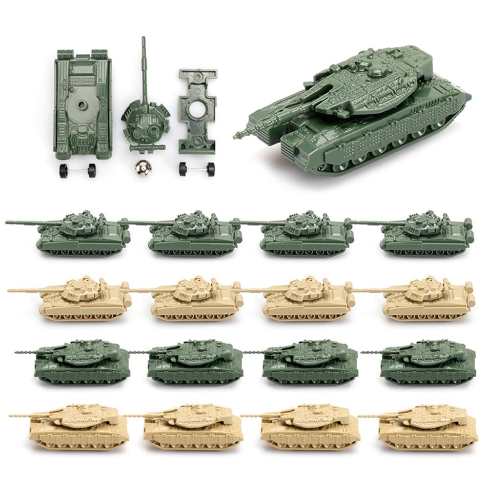 ViiKONDO 1/144 Scale Toy Tank Model Kit Military Vehicle T-80 vs MK4M Army Assembly Tabletop Wargame Diorama Hobby Building 16PCS