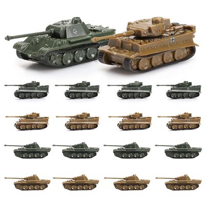 ViiKONDO 1/144 Scale Toy Tank Model Kit Military Vehicle Heavy Tank vs Medium Tank Army Tabletop Wargame Diorama Hobby Building 16PCS