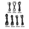 2M/lot 2 4 6 8 10 mm Width Flat Genuine Cow Leather Cord Rope Strap Findings for DIY Bracelet Necklace Jewelry Making Supplies (Black, 8mm) view 2