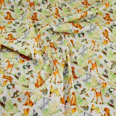 100% Cotton Fabric Multicoloured Animals - per Yard