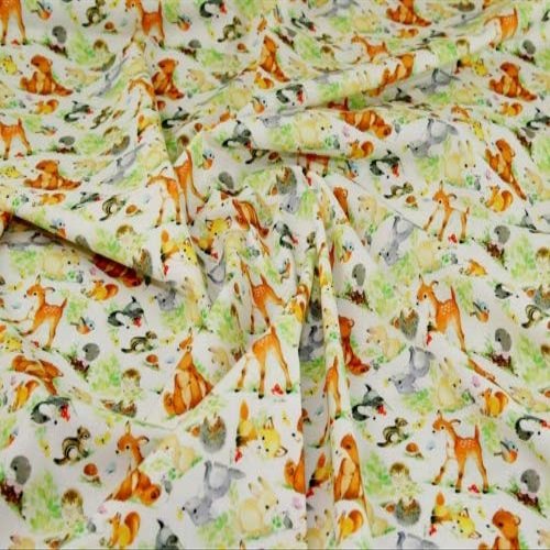 100% Cotton Fabric Multicoloured Animals - per Yard