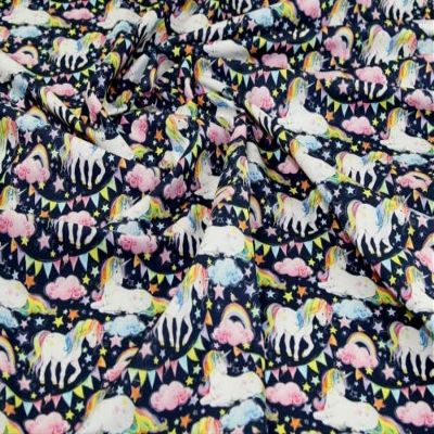 100% Cotton Fabric Navy Animals, Fantasy - per Yard