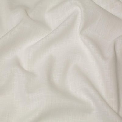 100% Linen Fabric White Plain - per Yard