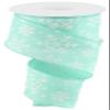 Craig Bachman 2.5" Snowflake Ribbon: Mint Green (10 Yards) - Gift Wrapping Floral Arrangement Wreath Bow Making Fabric Craft Wired Edge Ribbon view 1