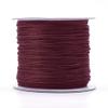 Pandahall 142Yards Nylon Beading Cord 0.6mm Braided Nylon Beading String Thread Chinese Knotting Cord with Plastic Spool for Knotting Braiding Beading Jewelry Making (Dark Red) view 1