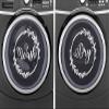 Purple - Wash Dry Wreath Vinyl Decals - Washer Dryer Laundry Room Decor - Die Cut Stickers - Each 12w x 12h inches view 1