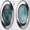Purple - Wash Dry Wreath Vinyl Decals - Washer Dryer Laundry Room Decor - Die Cut Stickers - Each 12w x 12h inches view 2