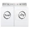 Purple - Wash Dry Wreath Vinyl Decals - Washer Dryer Laundry Room Decor - Die Cut Stickers - Each 12w x 12h inches view 3